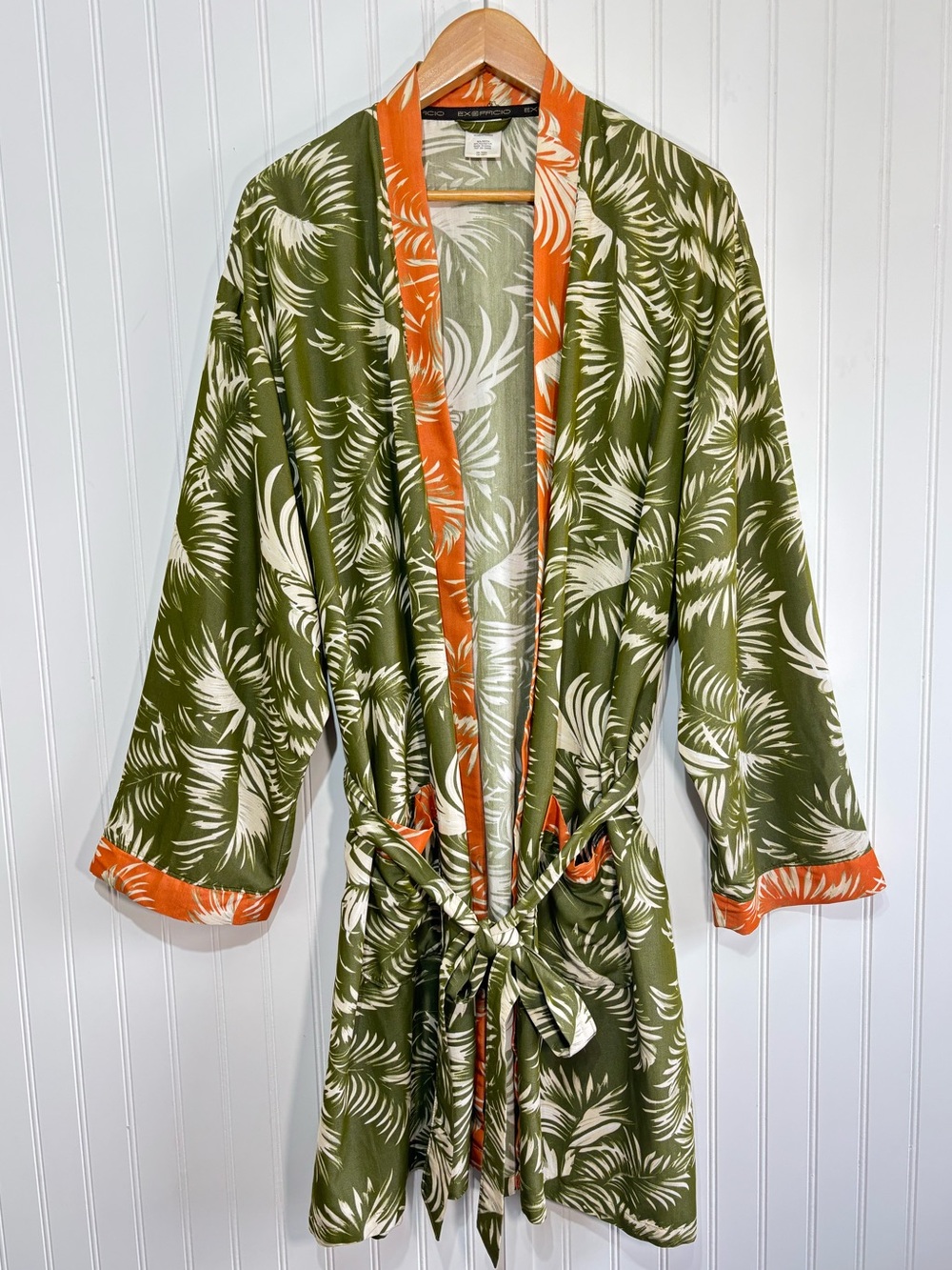 ExOfficio Tropical Palm Print Robe Kimono Men’s Size XL